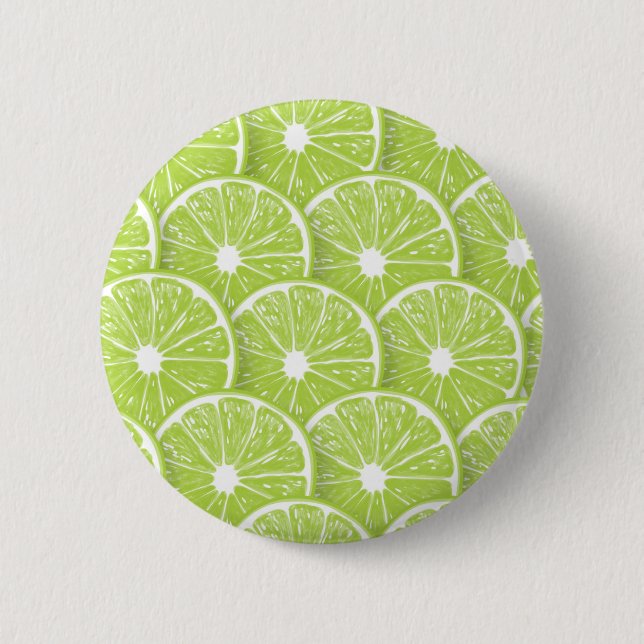 Lime slices 2 inch round button (Front)