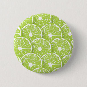 Lime slices 2 inch round button