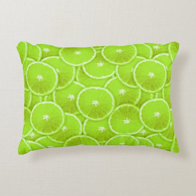 Lime slices accent pillow (Front)