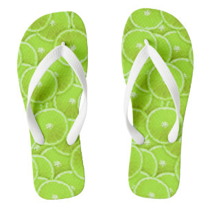 Lime slices flip flops