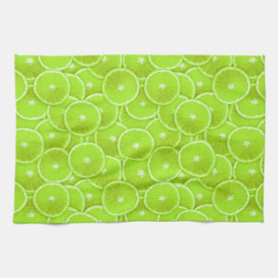Lime slices kitchen towel