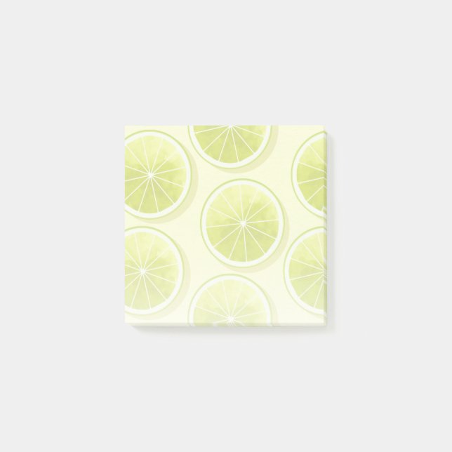 Lime Slices on Light Yellow Post-it Notes (Front)
