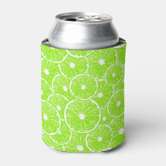 Lime slices pattern can cooler (Can Front)