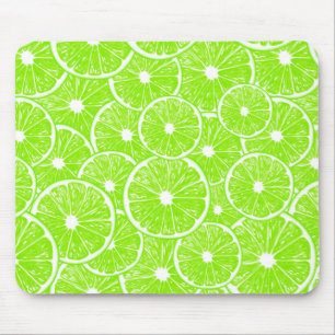 Lime slices pattern mouse pad