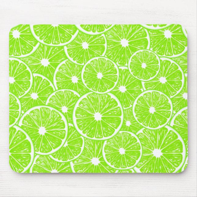 Lime slices pattern mouse pad (Front)