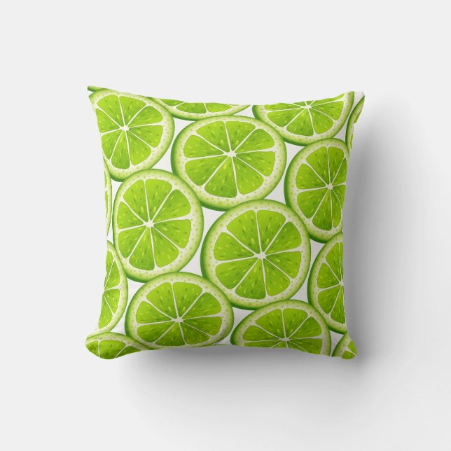 Lime Slices Pillow (Front)