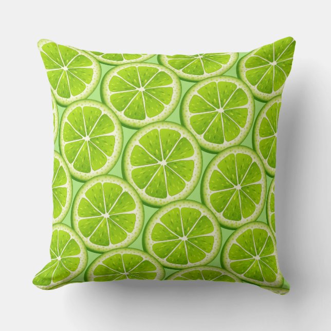 Lime Slices Pillow (Front)