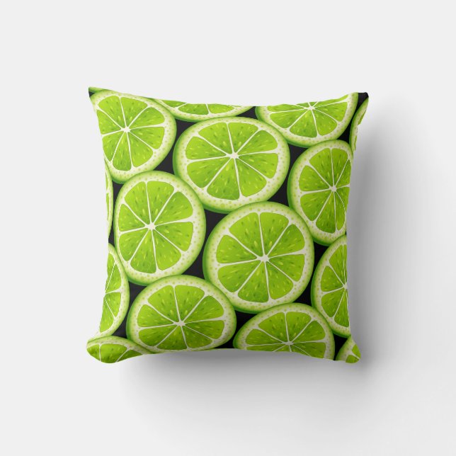 Lime Slices Pillow (Front)
