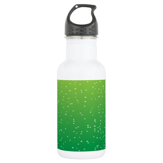 Lime Soda with Tiny Bubbles Background Art 532 Ml Water Bottle (Front)