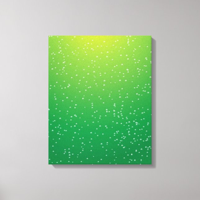 Lime Soda with Tiny Bubbles Background Art Canvas Print (Front)
