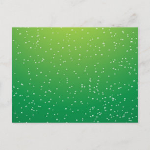 Lime Soda with Tiny Bubbles Background Art Postcard