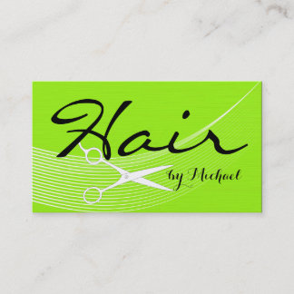 Lime Solid Hair Stylist Appointment #6 Card