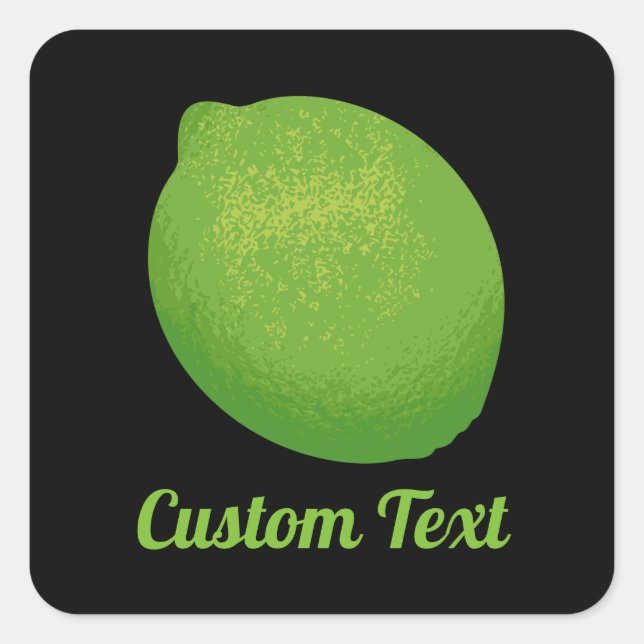 Lime Square Sticker (Front)