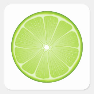 Lime Square Sticker