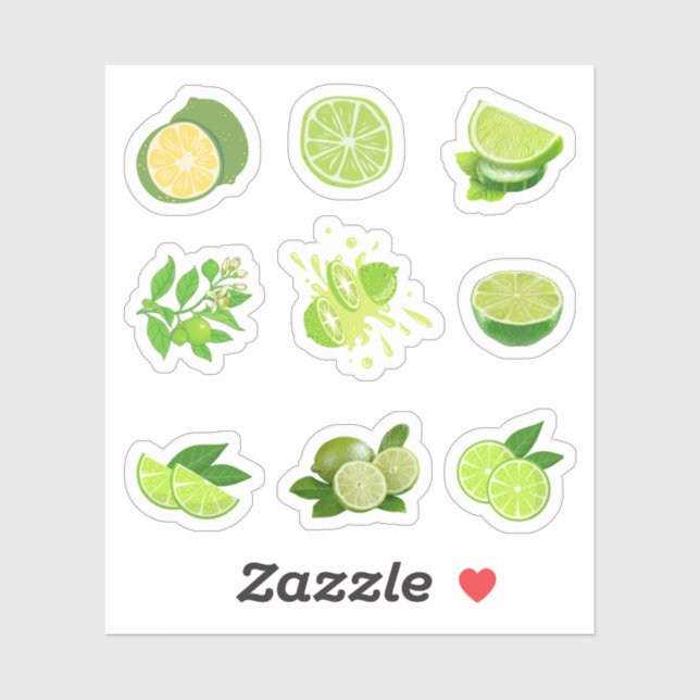 Lime Stickers (Sheet)