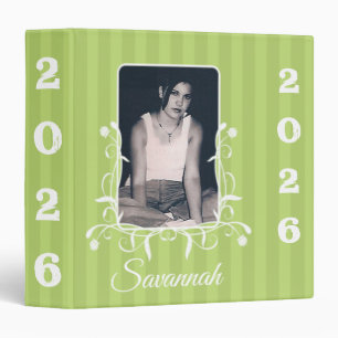 Lime Striped Senior Year Planner Your Senior Photo Binder