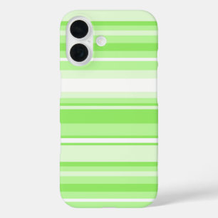 Lime stripes iPhone 16 case