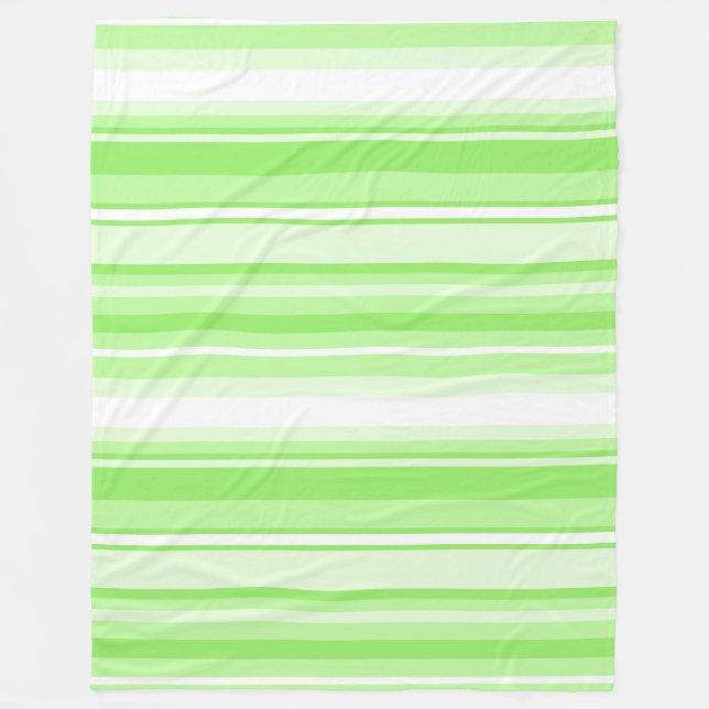 Lime stripes fleece blanket (Front)