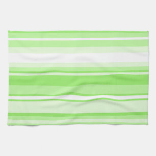 Lime stripes kitchen towel