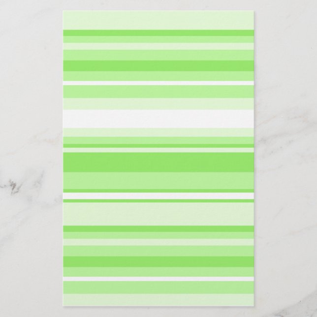 Lime stripes stationery (Front)