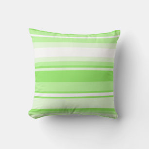 Lime stripes throw pillow