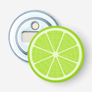 Lime Stylized Fruit Slice Bottle Opener