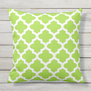 Lime Summer Pattern Throw Pillow