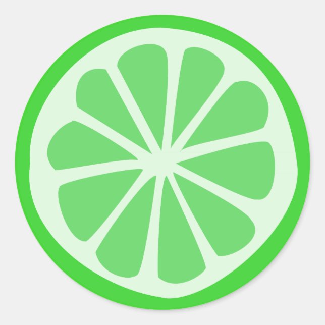 LIme Time Classic Round Sticker (Front)