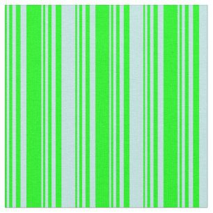 Lime & Turquoise Coloured Pattern of Stripes Fabric