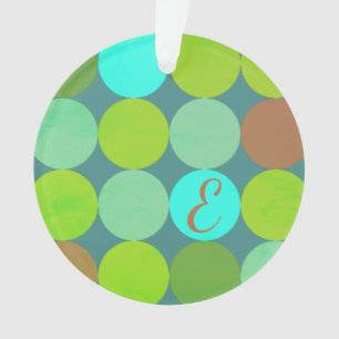 Lime Vert Turquoise Turquoise & Rust Cercles Monog