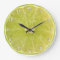 Lime Wall Clock with numbers