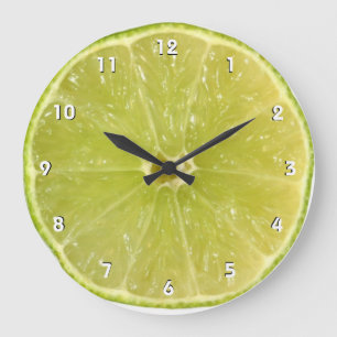 Lime Wall Clock with numbers