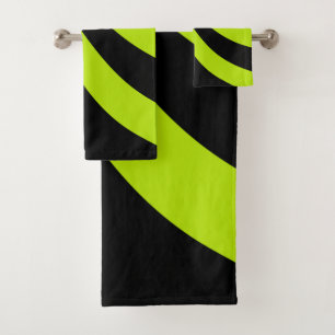 Lime Wave Bath Towel Set