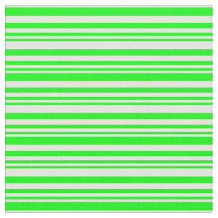 Lime & White Coloured Lined/Striped Pattern Fabric