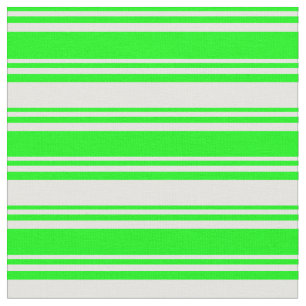 Lime & White Lines Fabric