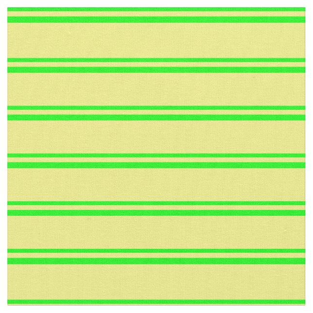 Lime & Yellow Coloured Stripes Fabric (Close Up)