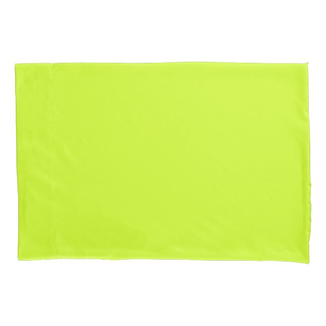 Lime yellow  (solid color)  pillowcase (Front)