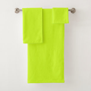Lime yellow  (solid colour)  bath towel set