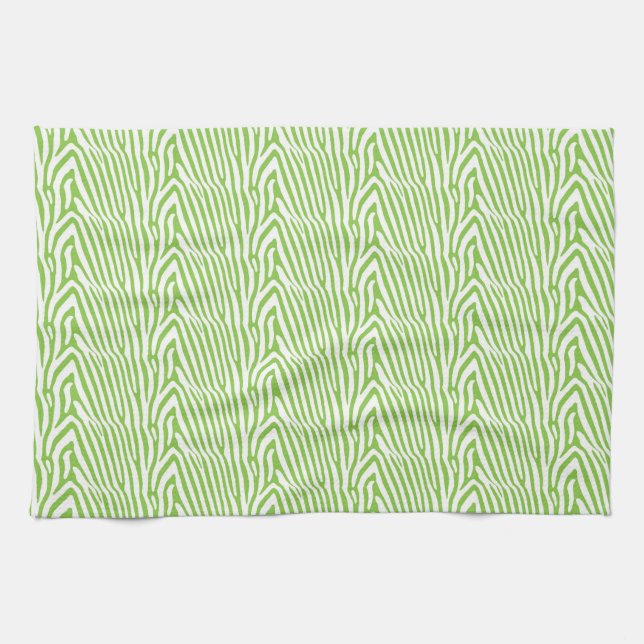 LIME ZEBRA PATTERN KITCHEN TOWEL (Horizontal)