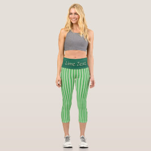 “LIME ZEST” - CUSTOM HIGH-WAISTED CAPRI PANTS 