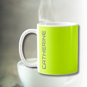 Lime Zest Solid Colour Personalized  Coffee Mug
