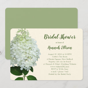 Limelight Hydrangea Big Flower Bridal Shower Invitation