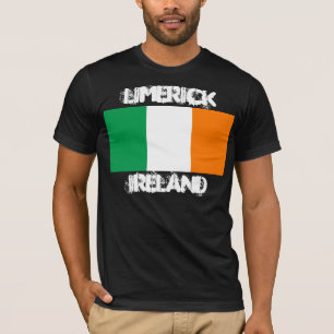 Limerick, Ireland with Irish flag T-Shirt
