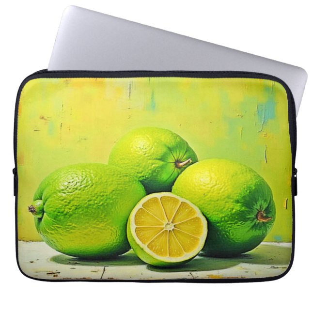 Limes' Bright Summer Pop Design Laptop Sleeve (Front)