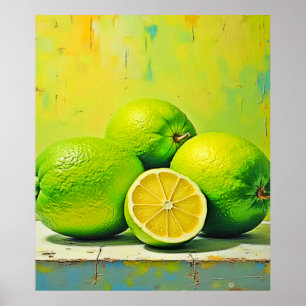 Limes' Bright Summer Pop Design Poster