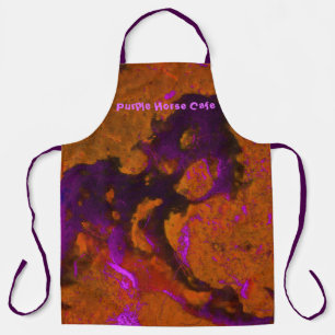 Limestone Abstract in Purples and Burnt Orange Apron