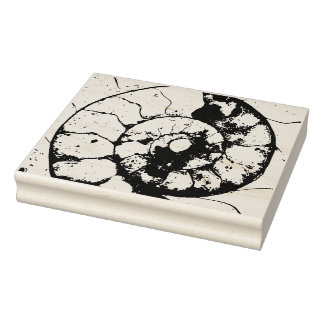 Limestone ammonite  rubber stamp