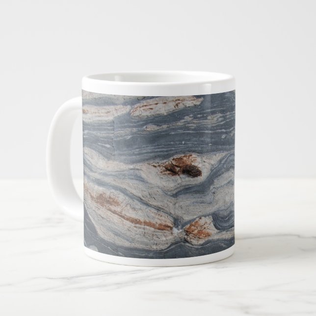 Limestone Boudinage Rock Print Large Coffee Mug (Front Left)