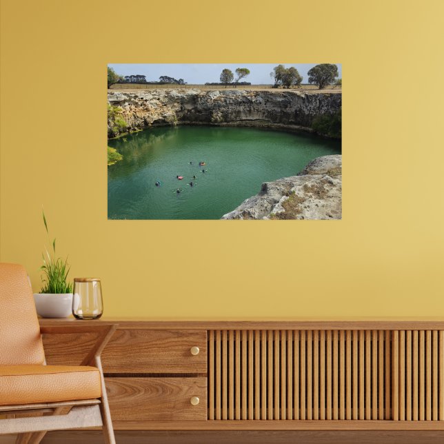 Limestone Cliffs and Emerald Waters  Poster (Living Room 2)
