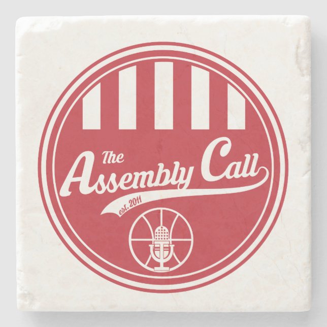 Limestone Coaster with Assembly Call logo (Front)